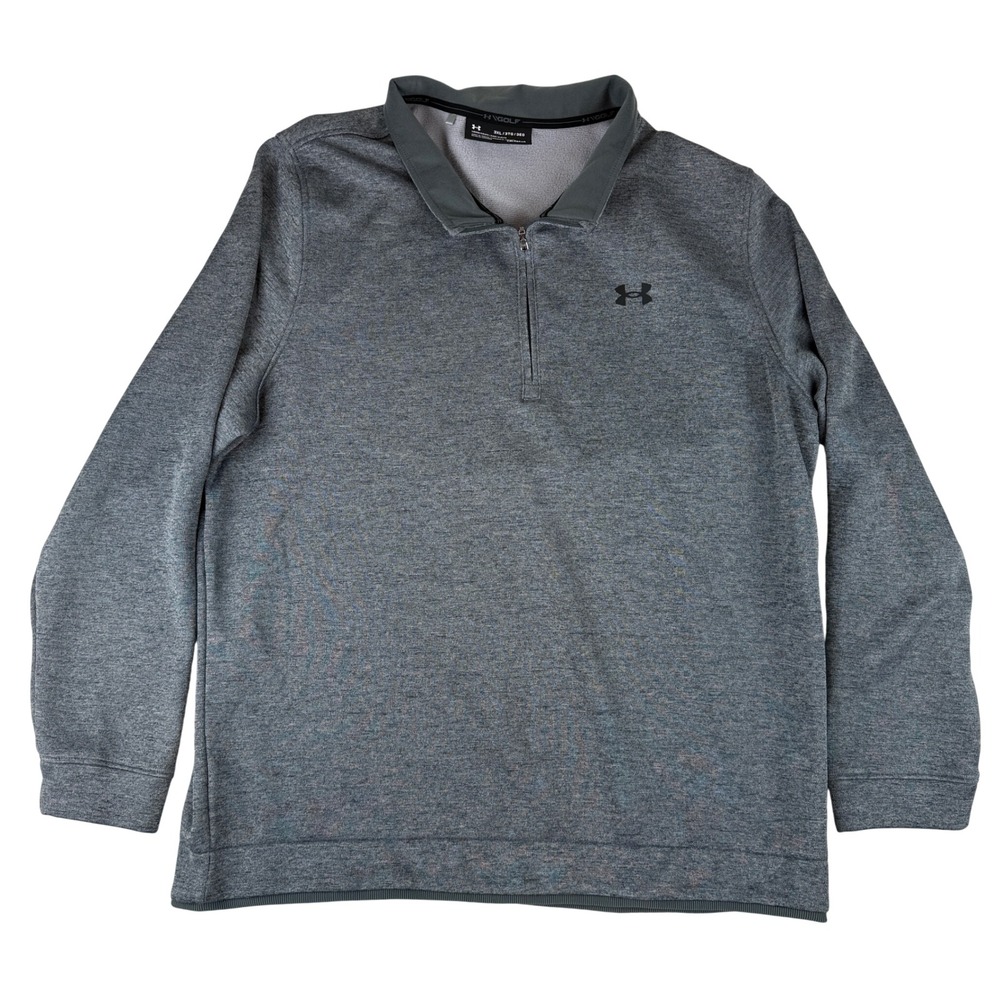 Under Armour Golf Pullover Mens 3XL Gray ColdGear Quarter Zip 1356661